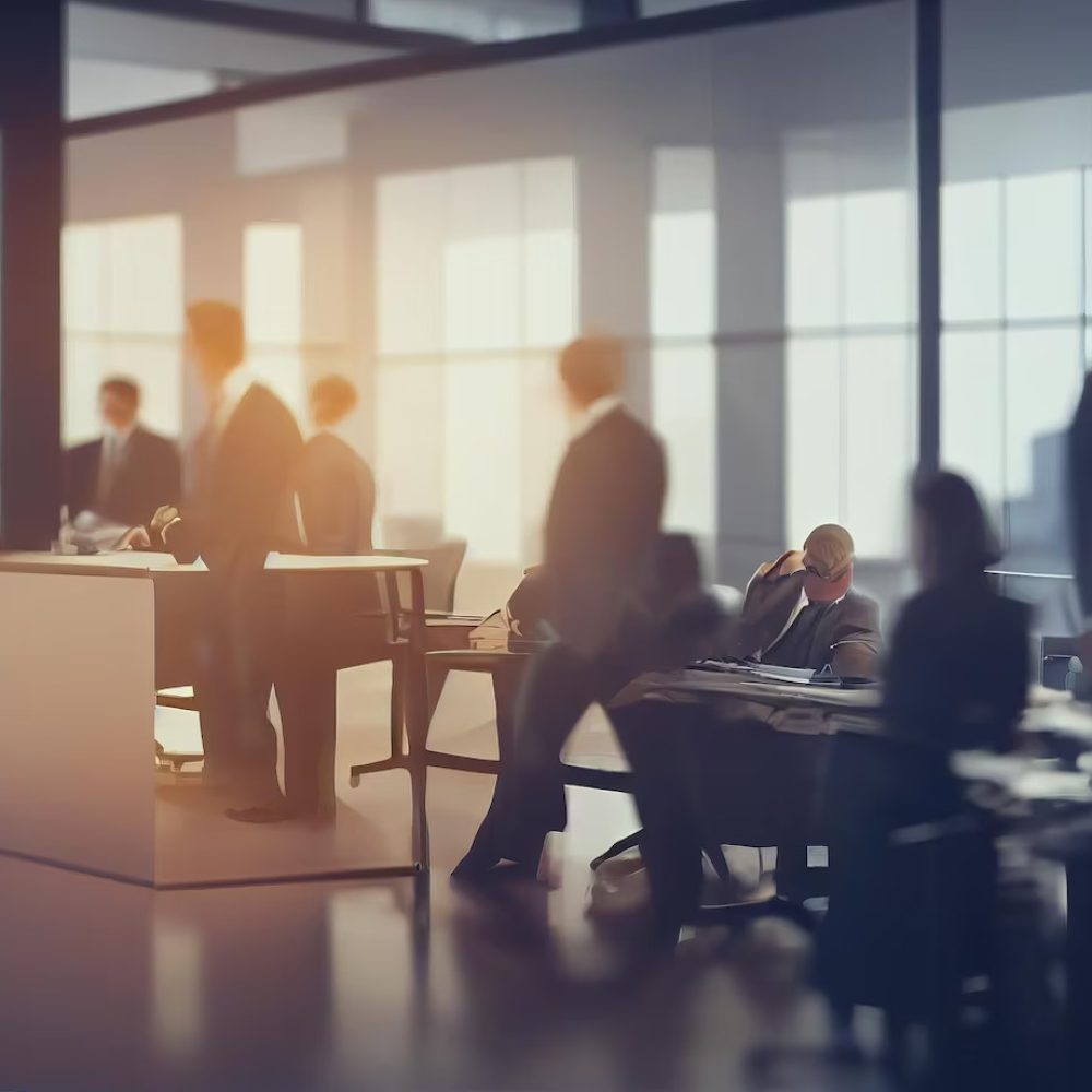 zamazana-miekkosc-ludzi-spotykajacych-sie-przy-stole-ludzie-biznesu-rozmawiajacy-w-nowoczesnym-biurze-generatywnym-ai_1258-150801
